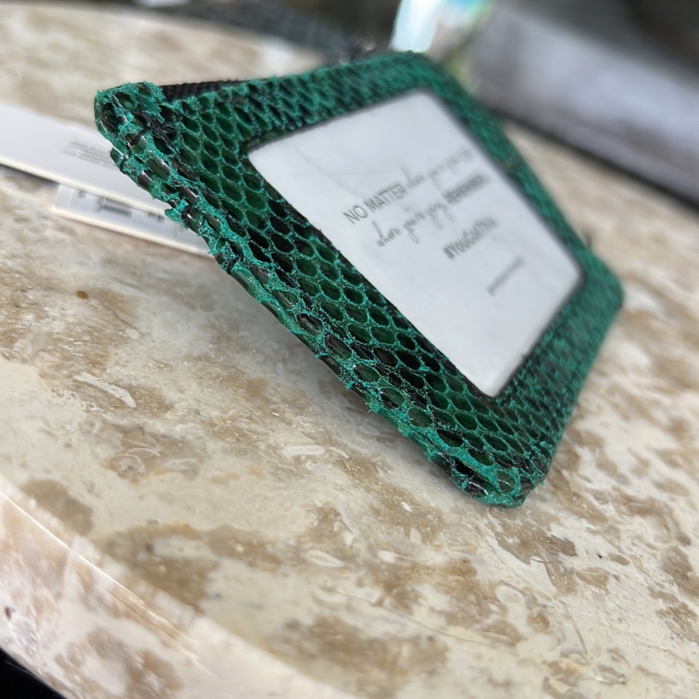 AIMEE KESTENBERG Alia Skinny ID case credit card holder in Emerald Snake - Picture 13 of 17